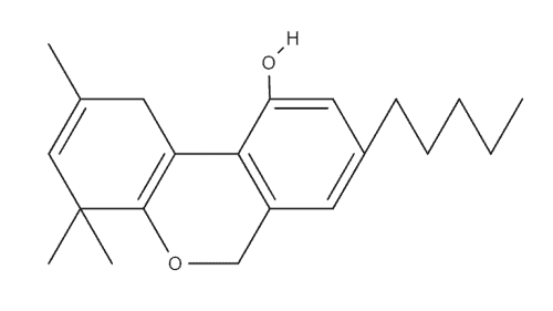 Trans tetrahydrocannabinol chemical structure