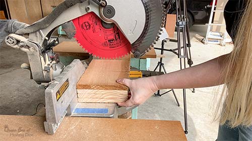 cutting cedar planks