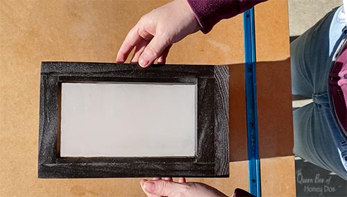 adding glass to diy lantern