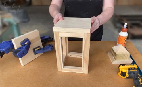 assembling wooden lantern
