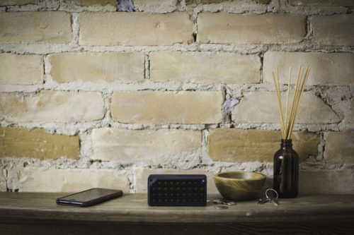 Bluetooth speaker on table. Best wireless Bluetooth speaker for outdoors indoors the camping nerd