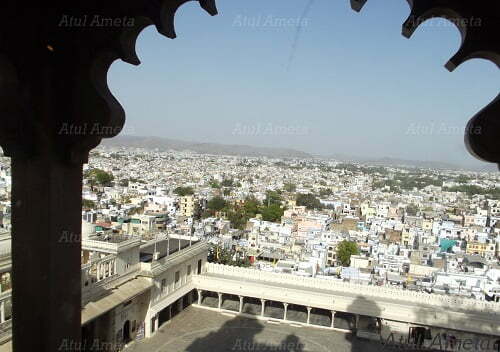 Architecture of city palace in udaipur