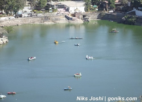 Aerial view of nakki lake mount abu