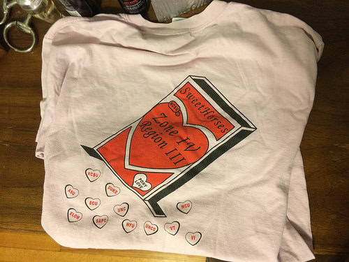 It was on Valentine's day, so we did a Sweetheart box with each university being a candy