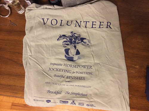 I loved this shirt bc it made me seem very credible as a volunteer :) I worked the horse ambulance