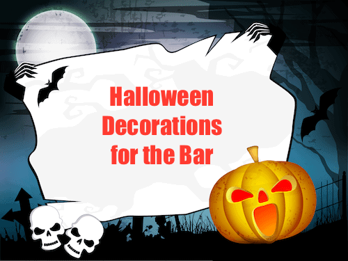 bar decorations for halloween