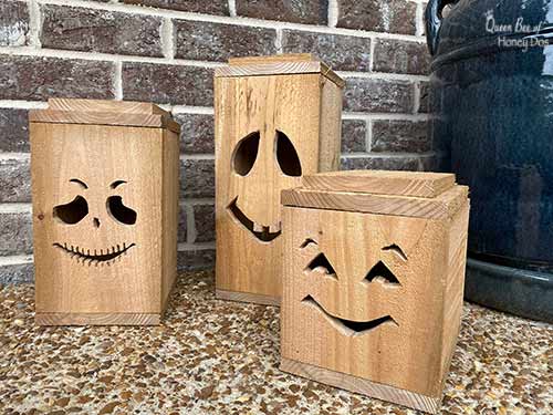 unfinished Halloween lanterns