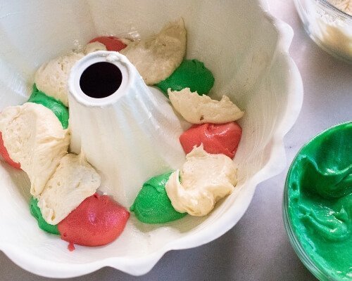 tie-dye cake batter