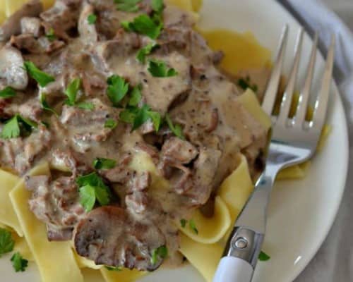 Slow Cooker Beef Stroganoff