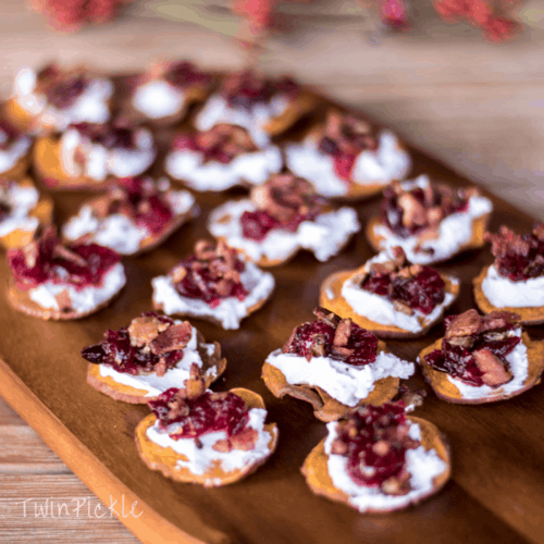Bacon Cranberry Cheese Crostini Gf Christmas Appetizer Twin Pickle Cheese, pecans, and cranberries is a delicious and elegant appetizer for a weeknight dinner or a big party. twin pickle
