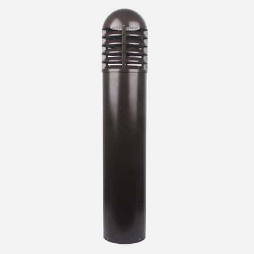 Die-cast aluminum bollard with up to 2,450 delivered lumens for parks, sidewalks, streetscapes and pathways. Brandon Industries model B-8R3.