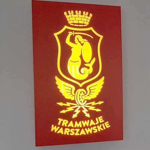 Kasetony z podświetlanymi elementami przestrzennymi
