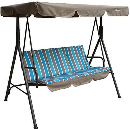 KOZYARD ALICIA 3 PERSON PATIO SWING WITH CANOPY