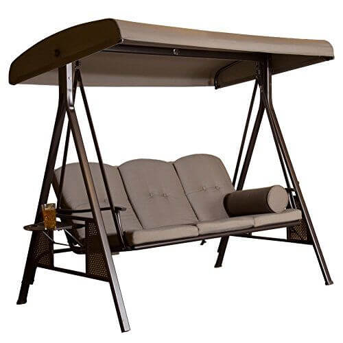 UNIQUE DESIGN 3 PERSON PATIO SWING WITH CANOPY BY OBBA