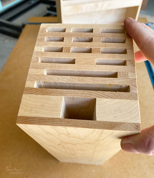 DIY knife block
