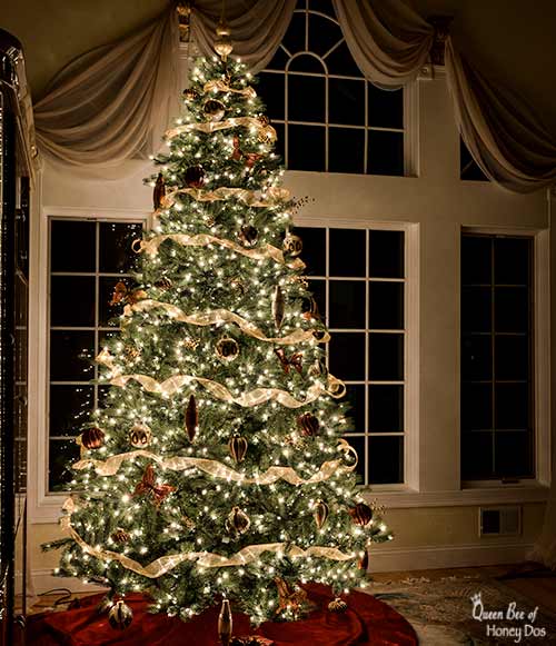 How To Put Ribbon Around A Christmas Tree