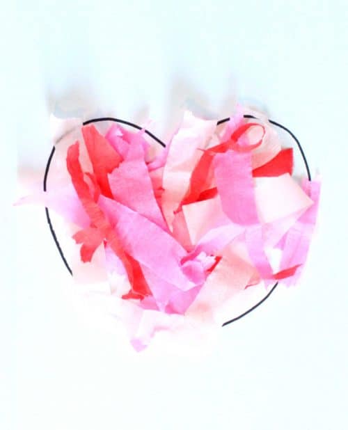 Tissue Paper Watercolor Heart