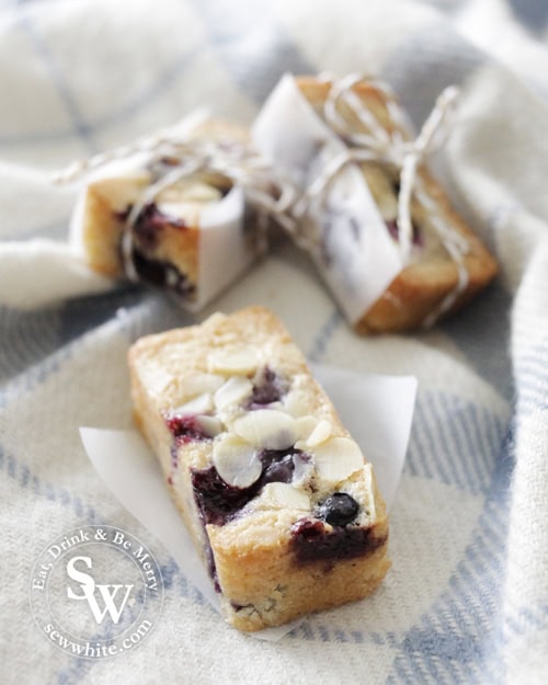 Blueberry Friand Bars