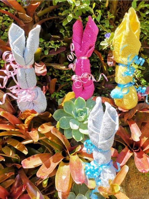 washcloth Easter bunny - Easy Easter Gift