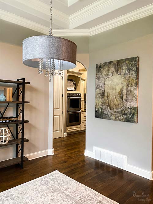drum chandelier after