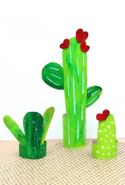 Recycled Cardboard Tube Cacti