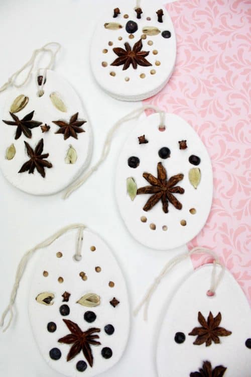 making Spice Salt Dough Easter Eggs