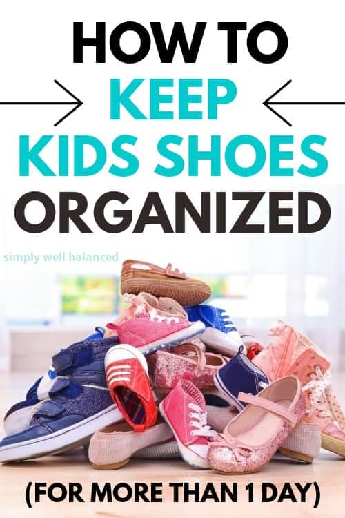 How to keep children's shoes organized.