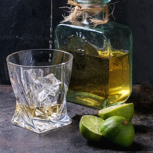 Tequila and limes
