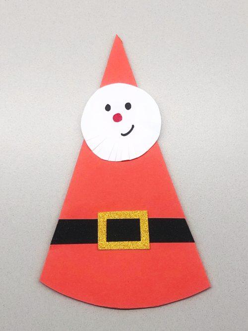 41 Easy Christmas Paper Crafts to Make for the Holidays: Santa Greeting Card