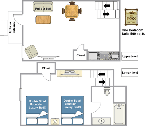 Floor Plan Superior One Bedroom Suite Floor Plan - Superior One Bedroom Suite