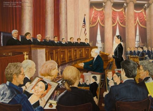 Artist Rendering of Michele Vercoski at SCOTUS Artist Rendering of Michele Vercoski at SCOTUS