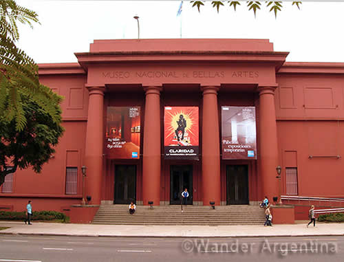 WA-MuseodeBellaArtes-outside Buenos Aires' Museum of Fine Arts, or el Museo de Bella Artes is one of South America's premiere Fine Art Museums. Best of all for Budget Travelers, entrance if free to visitors. Read about Buenos Aires' Museum of Fine Arts on Wander Argentina