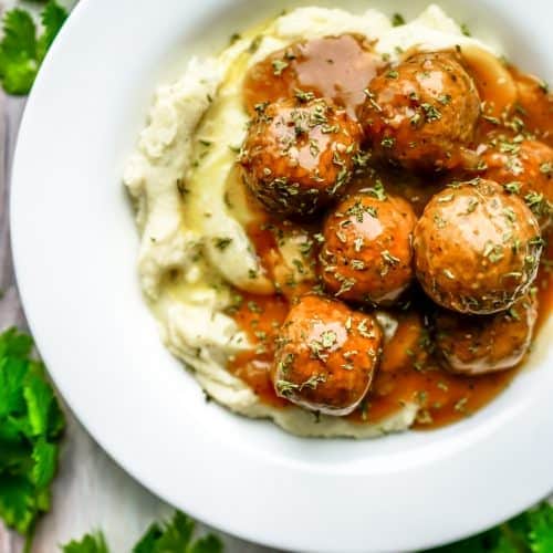Instant Pot Meatballs And Gravy PlantBased Option Inside A Lily Love Affair