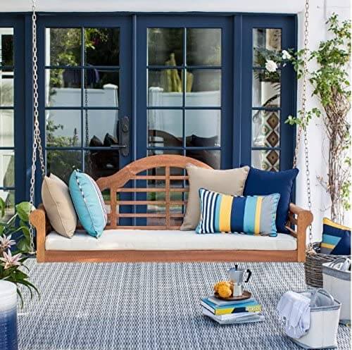 BELHAM LIVING 5FT CLASSIC EUCALYPTUS WOOD OUTDOOR PORCH SWING
