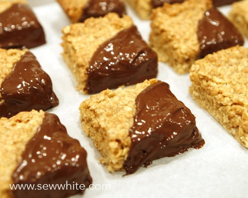 Chocolate Flapjacks recipe sew white 3