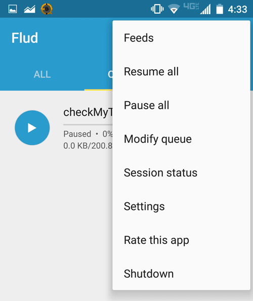 Flud menu