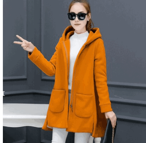 orange outfit for color blocking