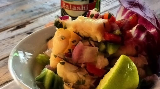 O Ceviche do The West Deck