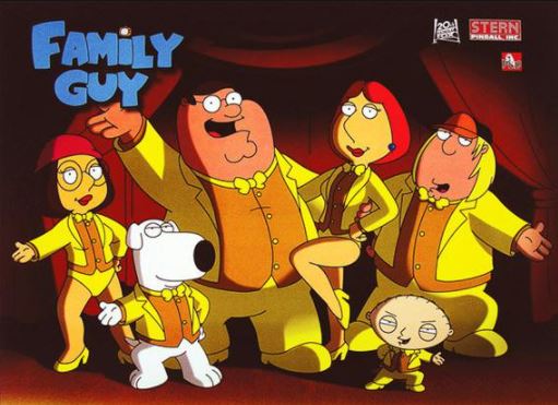 Family Guy Pinball Translite Family Guy Pinball Translite