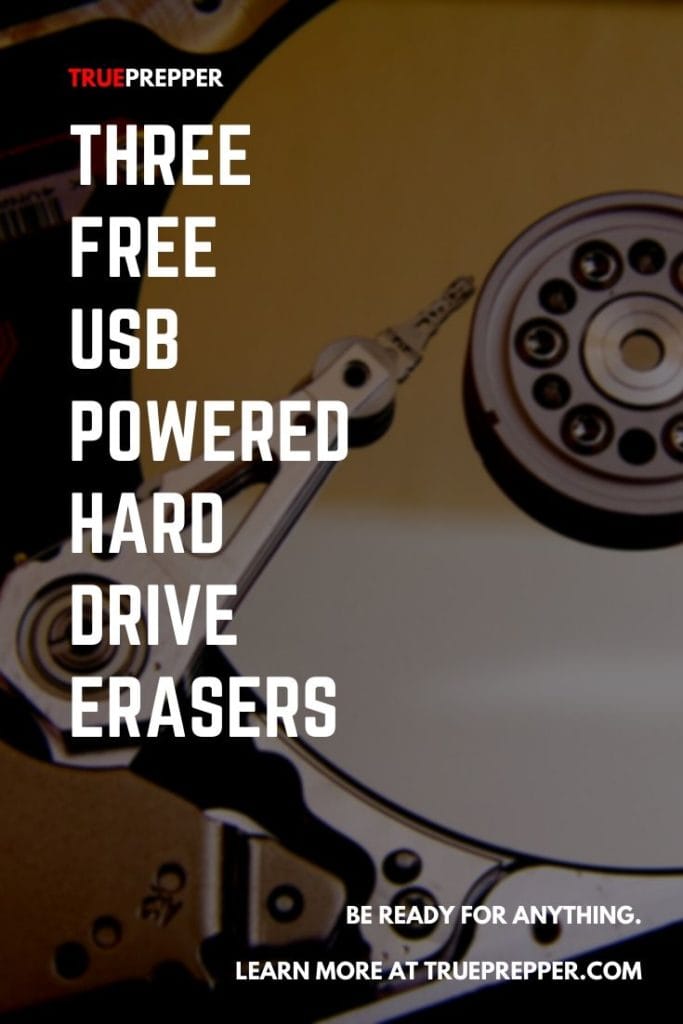 Three Free USB Powered Hard Drive Erasers
