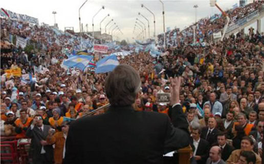 WA-history-caudillos-kirchner cover Nestór Kirchner addresses a rally as president of Argentina in 2006