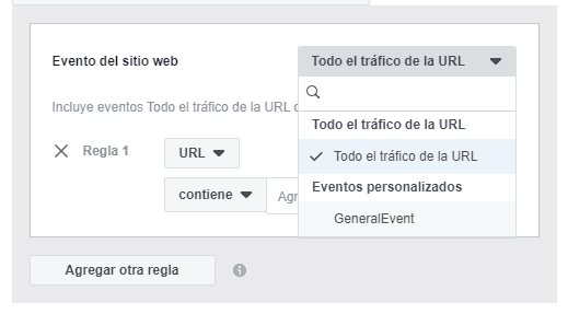instalación de conversiones de evento en Facebook Business Manager