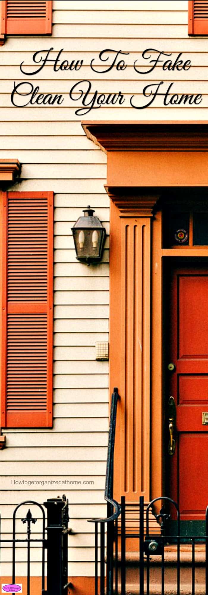 How To Fake Clean Your Home Sometimes you just have to fake clean your home, it isn't something you should do often, but sometimes it is necessary to hide things from people!