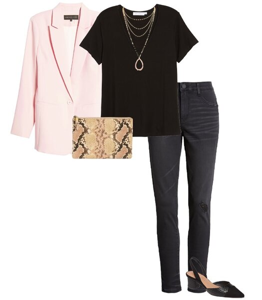 pink and black outfit