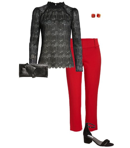 Christmas party outfit 9: Lace | 40plusstyle.com