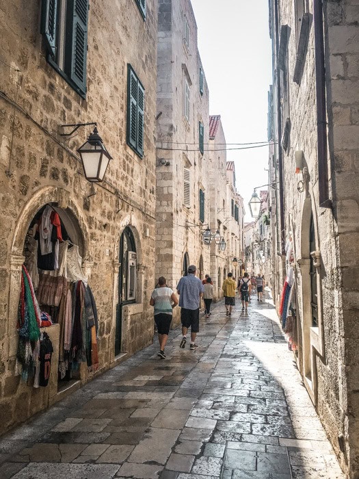 Walking Dubrovnik's narrow streets.