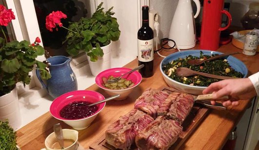 Köttfärslimpa med bacom