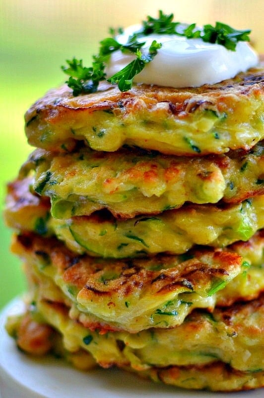 Crispy Cheesy Zucchini Fritters | Small Town Woman