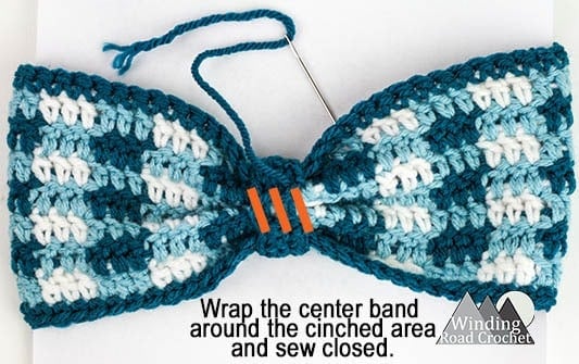 Learn to crochet this easy plaid ear warmer or headband. This crochet project works up fast and makes a great gift. We used them for family photos. Full photo tutorial showing how to make them. It is just one free crochet pattern to make all three styles. #crochet #crochetheadband #crochetearwarmer