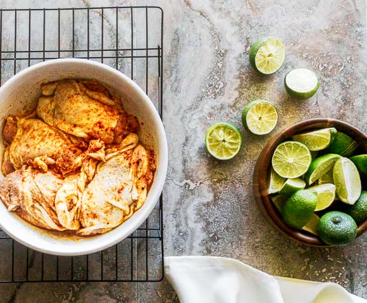 ingredients for arroz con pollo marinade
